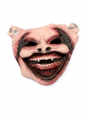 Horror Pig Smile Half Mask in Flesh Pink